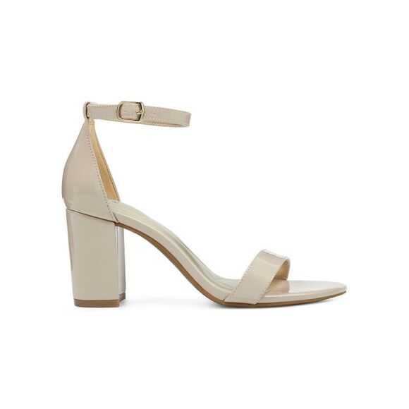 BANDOLINO Womens Beige Comfort Armory Round Toe Block Heel Buckle Sandals 7.5 M - Picture 3 of 3